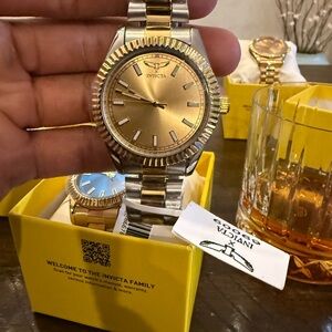 Invicta Two-Tone Gold and Silver Watch